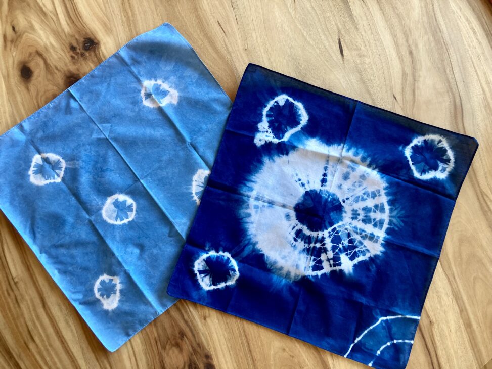 琉球藍染め体験の説明です